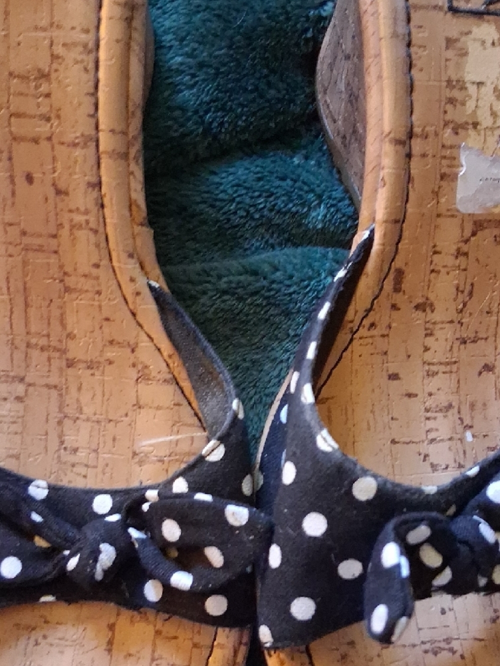Arizona Jean Company Black and White Polka Dot Slide Mules - Picture 3 of 5